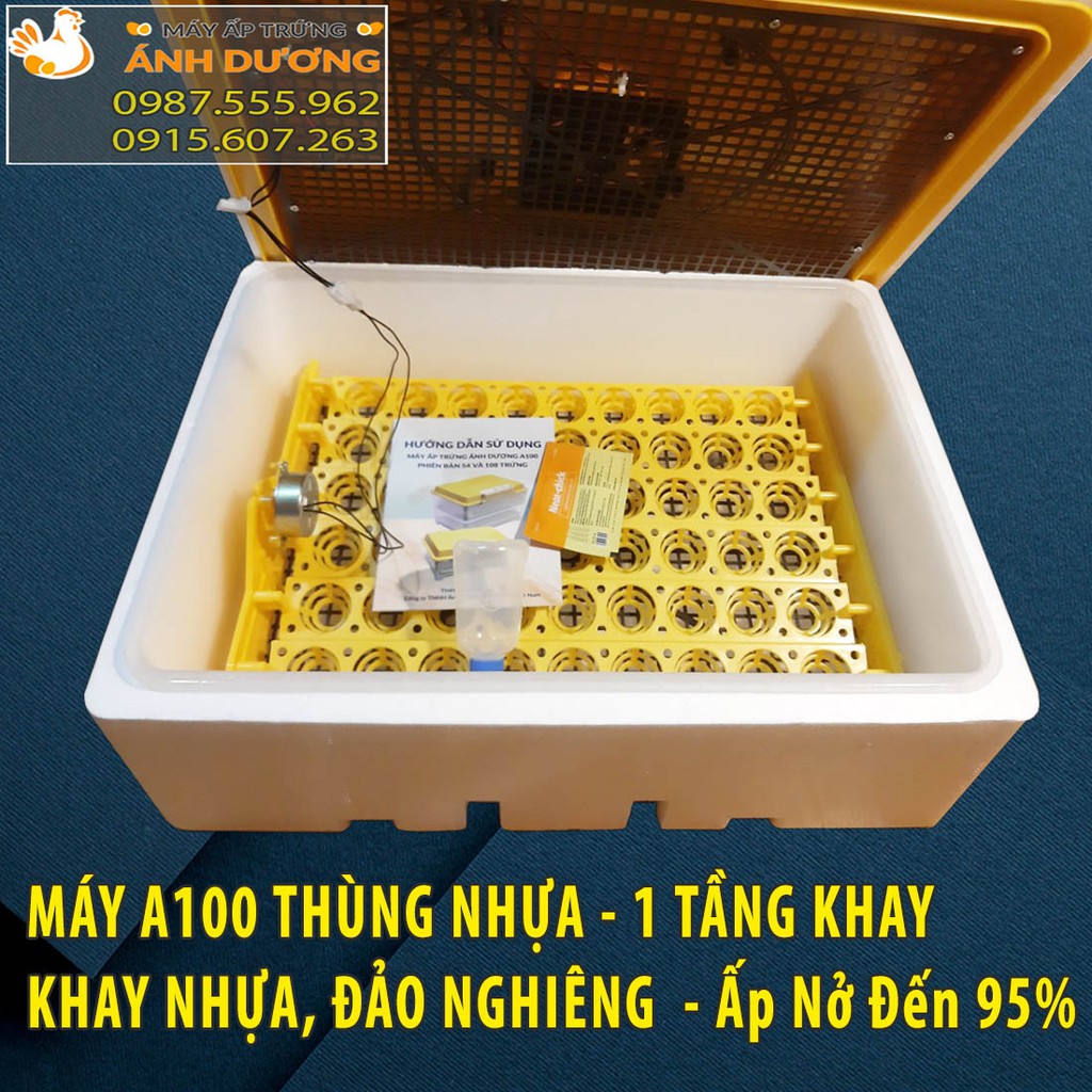 [ Hàng Chính Hãng ] Máy ấp trứng Ánh Dương A100 - Ấp tự động 54 trứng