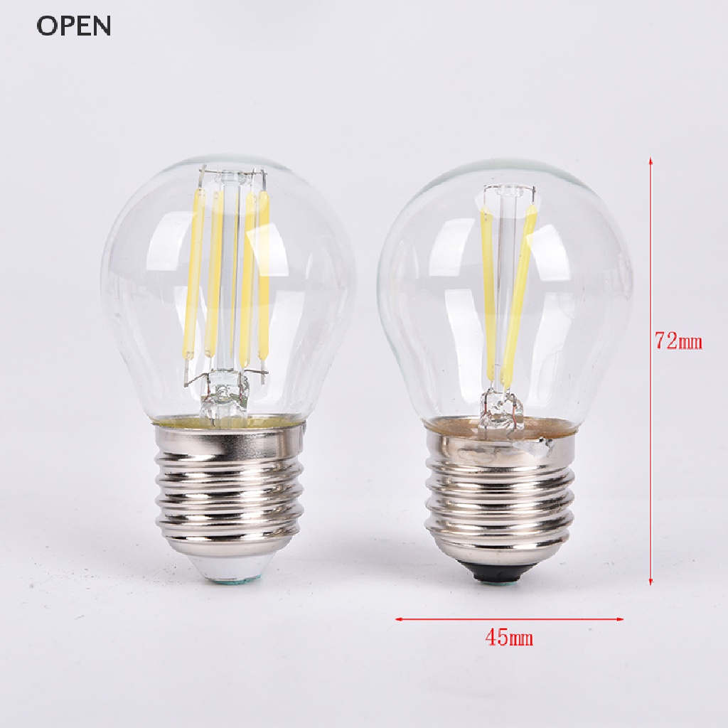 Bóng Đèn LED Sợi Thủy Tinh 2W / 4W / 6W E27 COB G45 Hình Ngọn Lửa