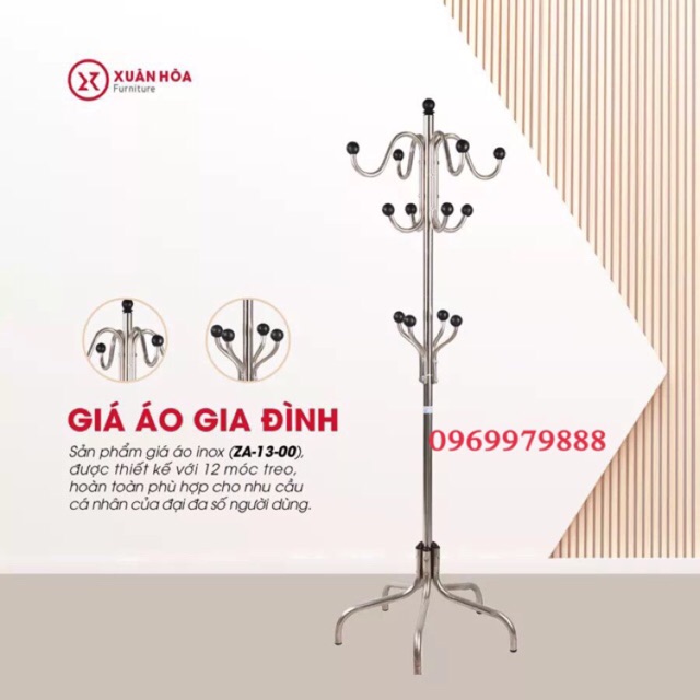 [Mã LIFEBKA5 giảm 10% tối đa 1 Triệu đơn 500k] Cây treo đồ inox của Xuân Hòa