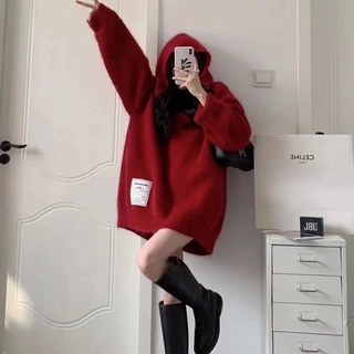 Áo len có mũ form rộng