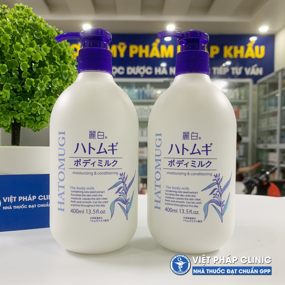 [CÓ TEM PHỤ] Sữa dưỡng thể trắng sáng da Hatomugi 400ml