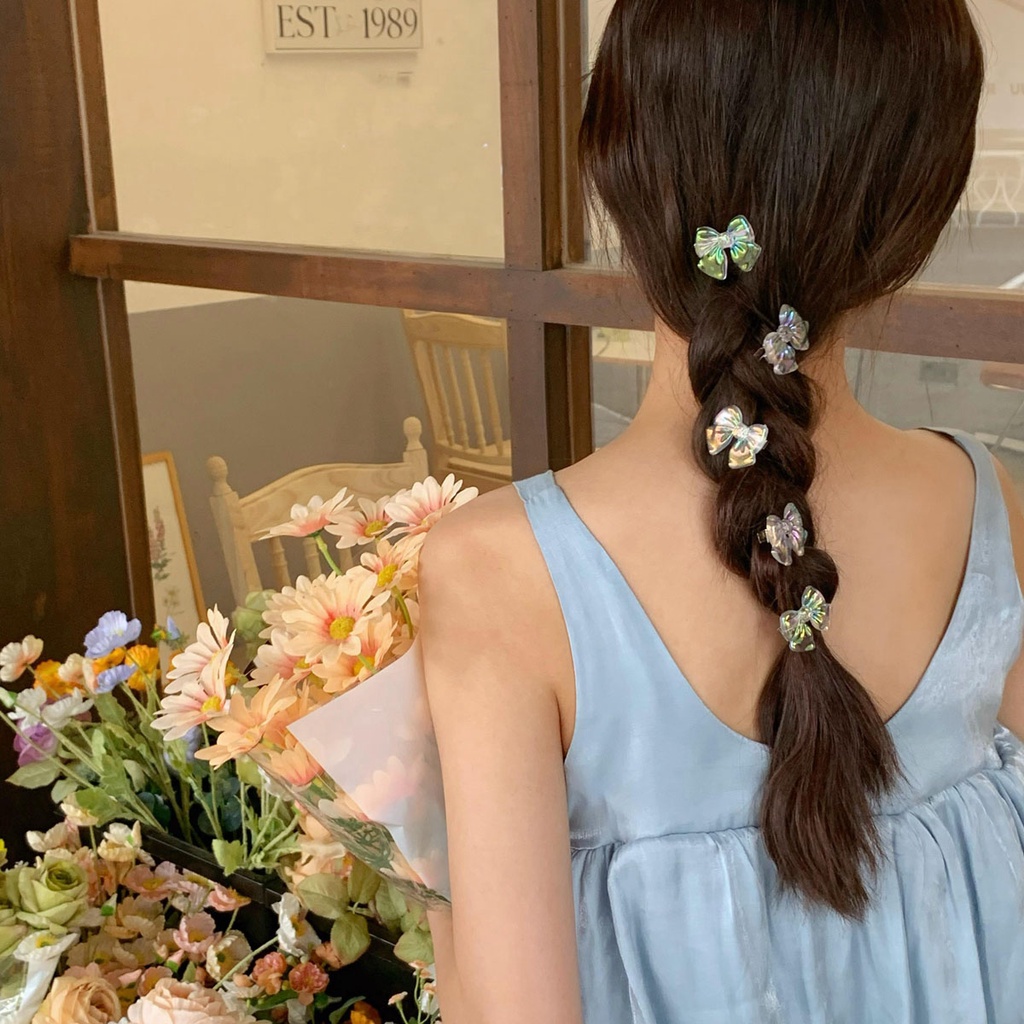 Kẹp Tóc Nơ Trong Suốt Lấp Lánh