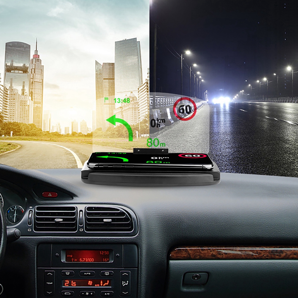 Giá đỡ điện thoại trên xe hơi tích hợp GPS và màn hình chiếu