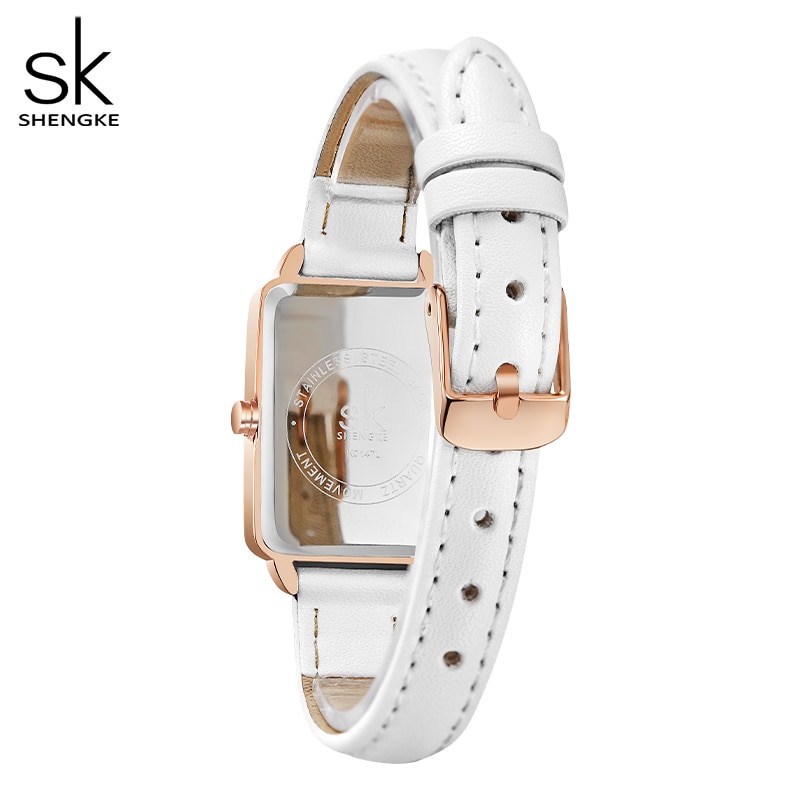 Đồng Hồ SHENGKE K0147 Thiết Kế Mặt Hình Chữ Nhật Dây Đeo Da Dành Cho Nữ | BigBuy360 - bigbuy360.vn