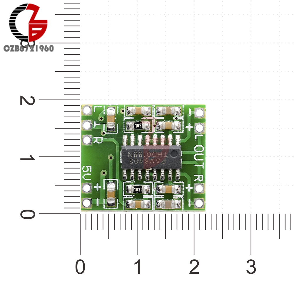 1Pcs 2x3W 2 Channel Mini Digital Power Amplifier Board PAM8403 Class D Stereo Audio Amplifier Module 5V USB Power for Arduino