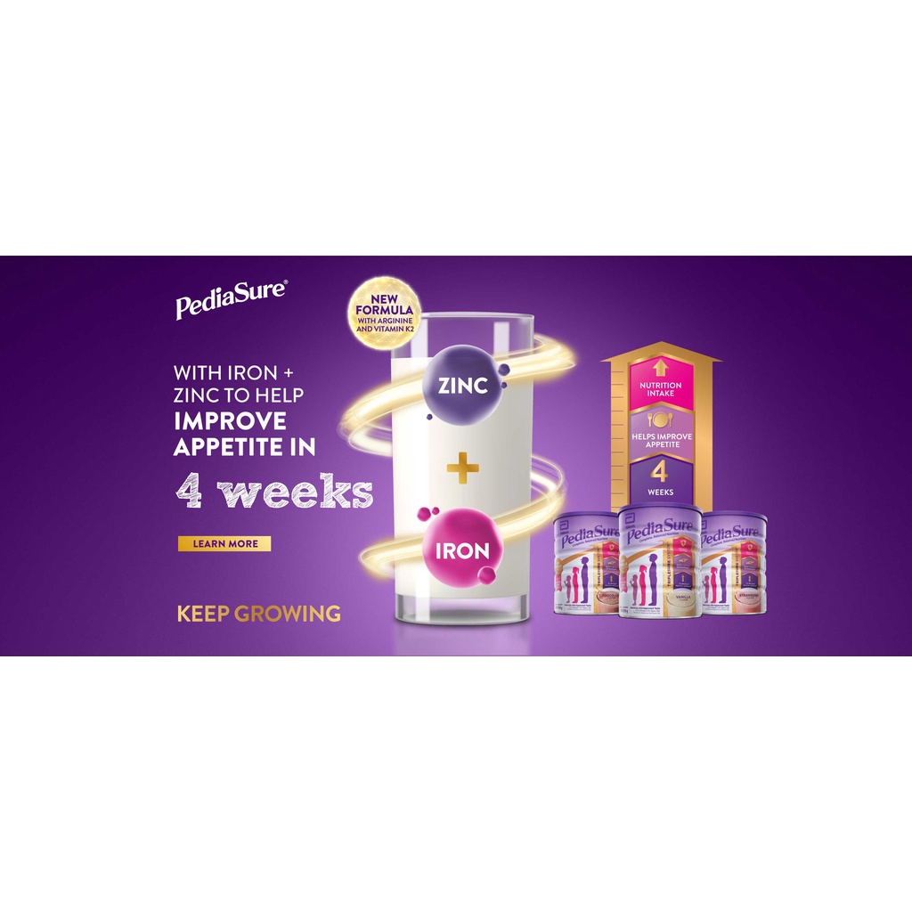 Sữa bột Pediasure Úc hương vani tăng chiều cao cho bé ( lon 850gr )