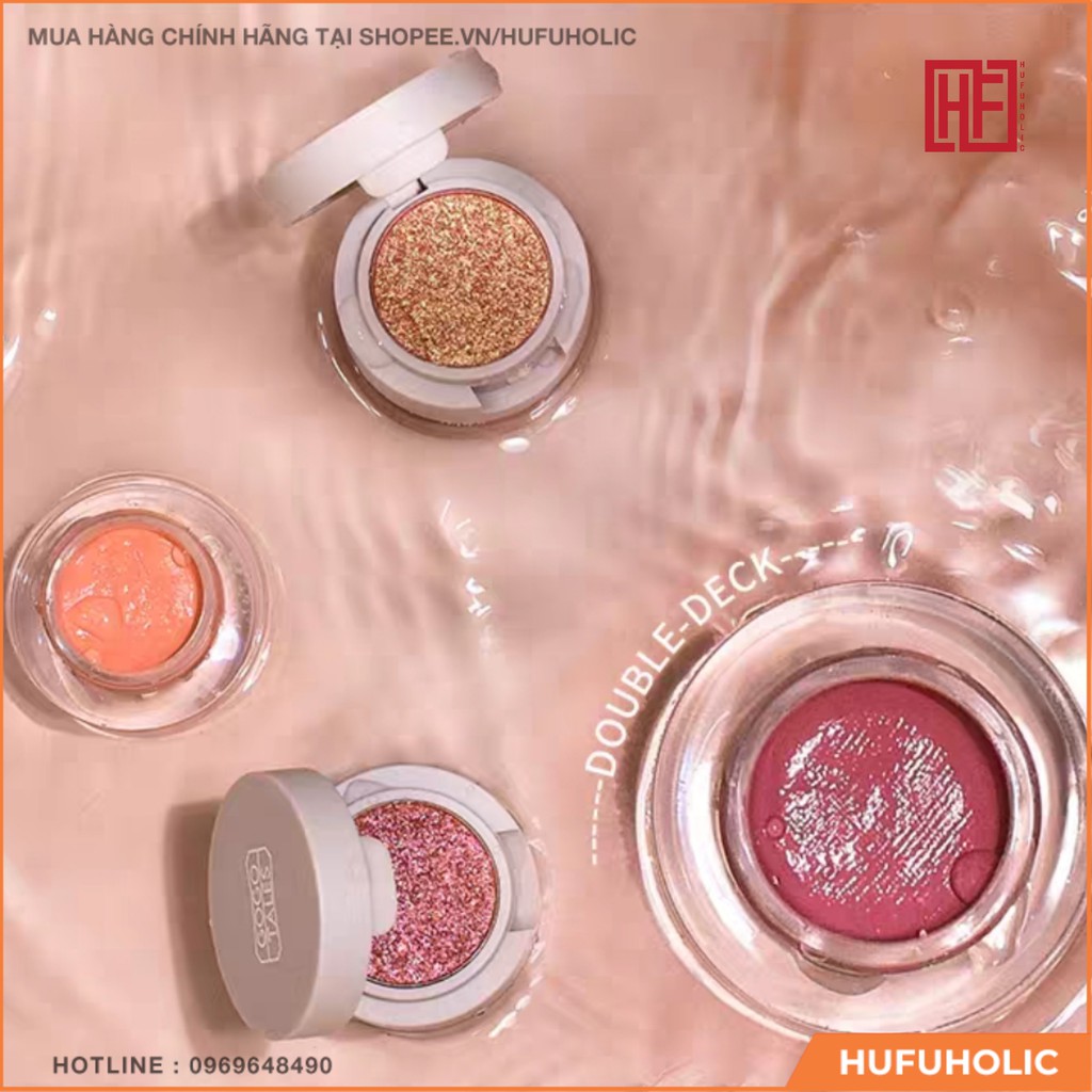 Phấn mắt nhũ mắt 3 lớp HERORANGE Light Breeze Floating Shadow Three Color Eyeshadow GOGO TALES Magnificent GOGO23 HERO28