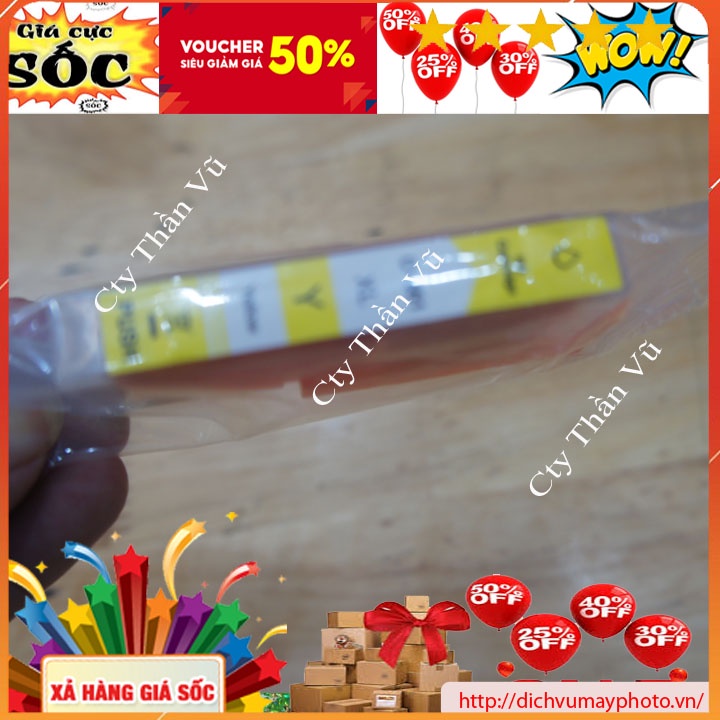 Bộ thỏi mực thay thế canon mã 650 651 dẫn mực ngoài sẵn mực cho máy in màu A3 IX 6860 hàng chuẩn đẹp Kholinhkienmayin