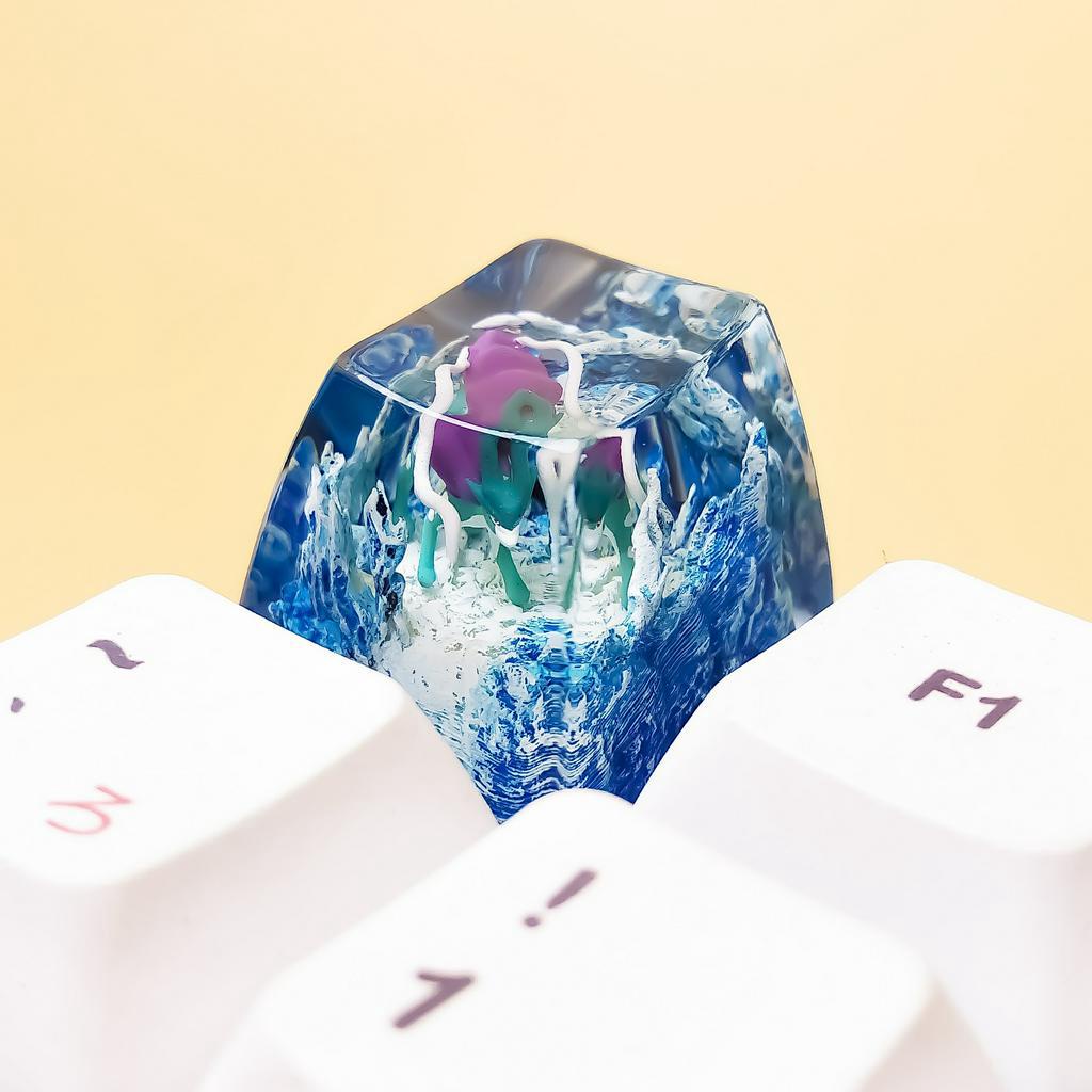 Nút bàn phím Pokemon, nút bàn phím Suicune , Bàn phím nhân vật hoạt hình - Suicune  keycap, POKÉMON Artisan Keycap