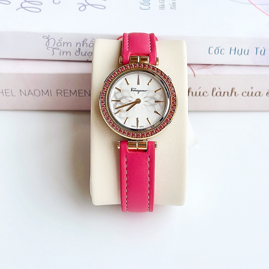 Đồng hồ nữ dây da Salvatore Ferragamo Sparks Pink thumbnail