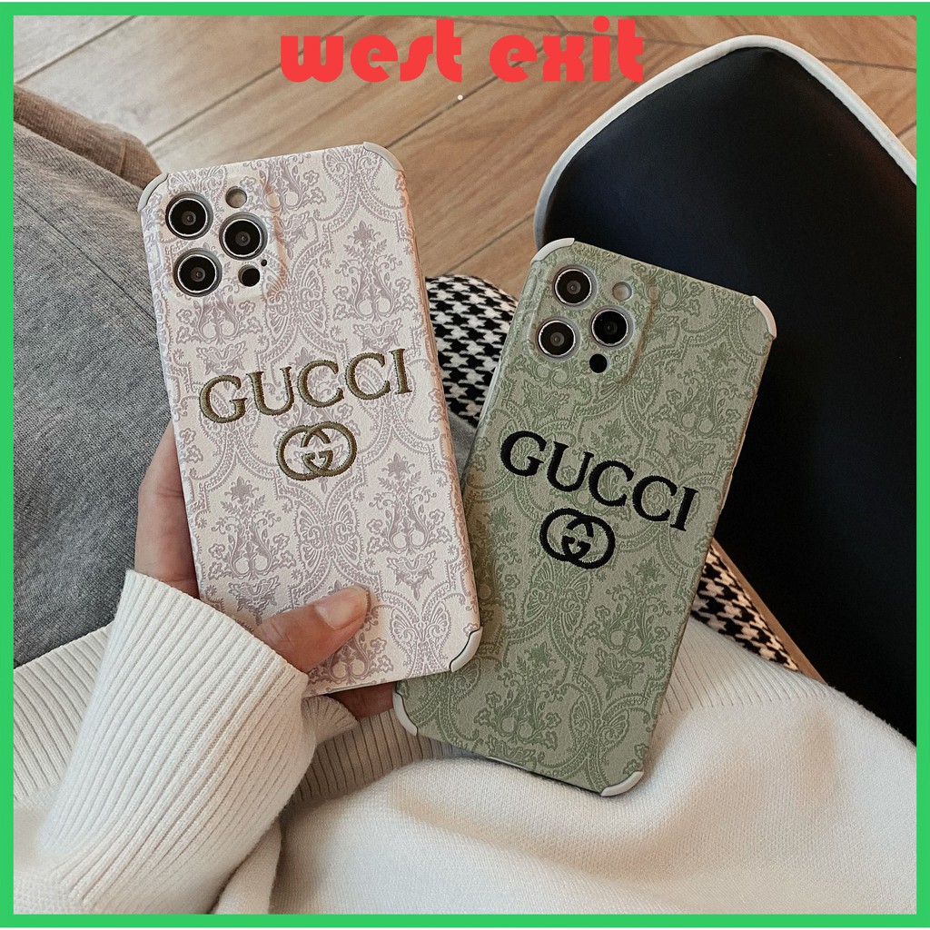 Ốp điện thoại TPU mềm in logo Gucci cao cấp dành cho IPHONE 12/7/8/SE2/7 PLUS/8 PLUS/X/XS