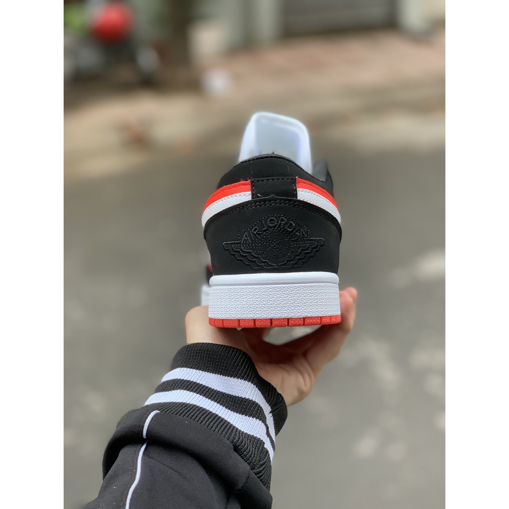 Jordan Low 1 Cổ thấp đen đỏ Màu Mới