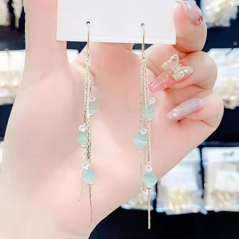 Bông tai nữ, Khuyên tai dáng dài phong cách thời trang Hàn Quốc nữ tính - B45