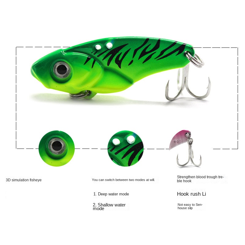 Mồi Câu Cá Giả Bằng Kim Loại Có Móc Treo Tiện Dụng