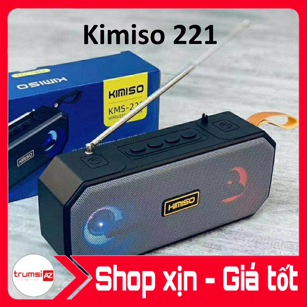 Loa Bluetooth Nghe Nhạc Đài FM Kimiso-221 Kết Nối Cùng Lúc 2 Loa - Bass Siêu Trầm