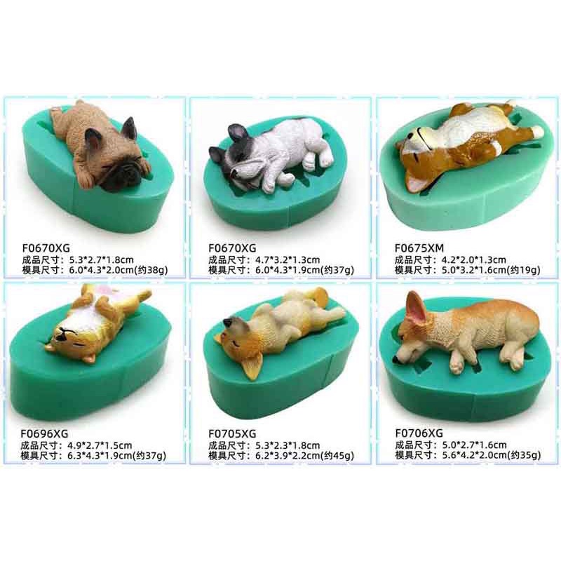 Khuôn Silicone Làm Bánh Hình Chó Corgi Đáng Yêu