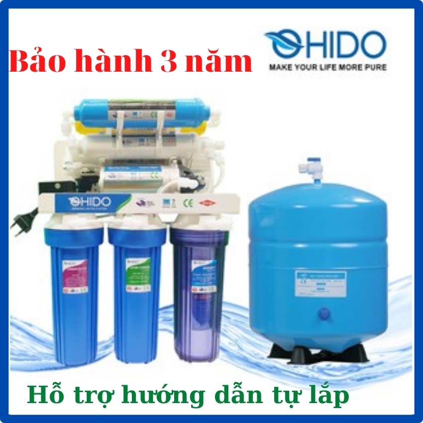 Máy lọc nước R O Máy lọc nước gia đình cao cấp tinh khiết uống trực tiếp không tủ RO OHIDO 10 lít/h 9 cấp lọc.