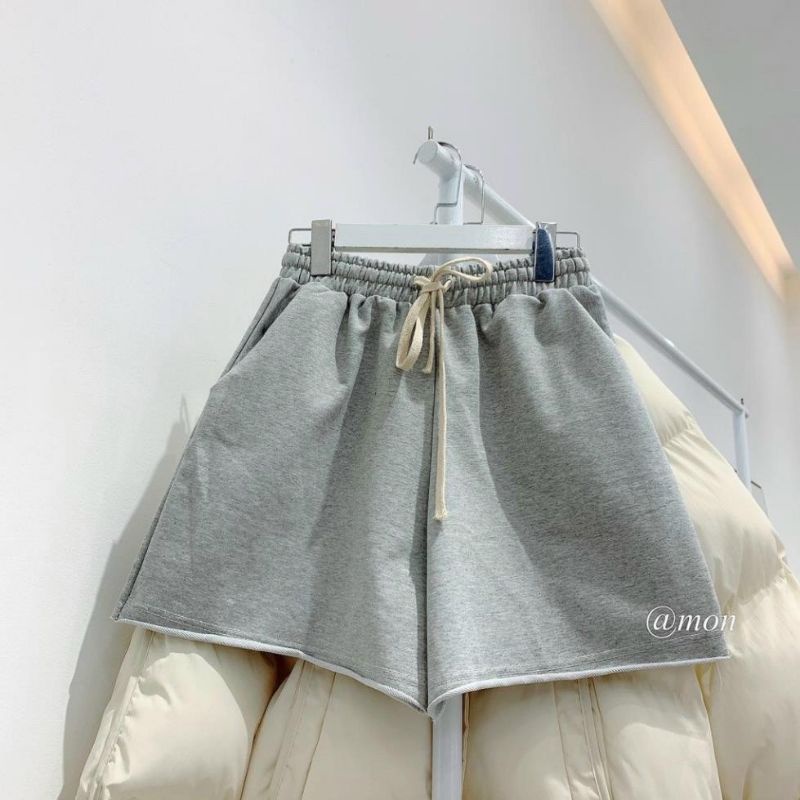 Quần Thun Short In Mặc Cười Nam Nữ Cặp Đôi 💖HOT RẺ ĐẸP💖 Quần Unisex Trơn Kiểu Đùi Lửng ulzzang - Couple Siêu Xinh