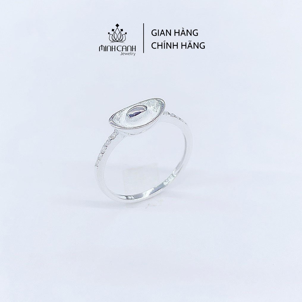 Nhẫn Bạc Nữ Hình Thỏi Vàng - Minh Canh Jewelry