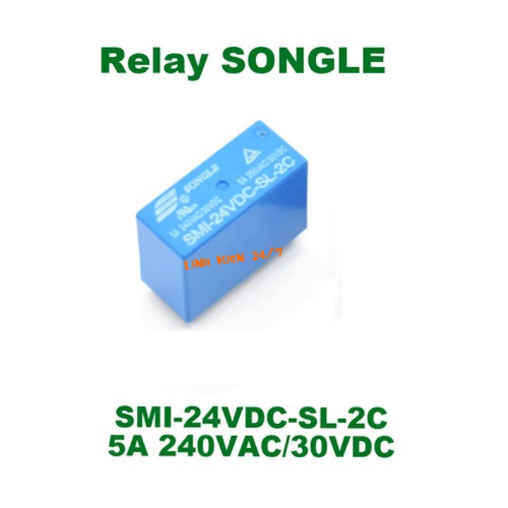 Relay Songle 8 Chân 24V 5A  SMI-24VDC-SL-2C