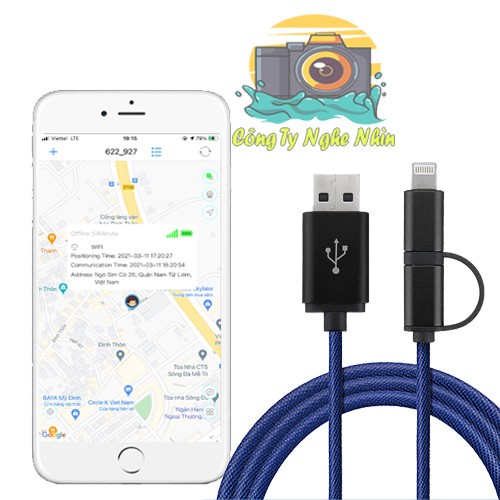 Dây cáp sạc định vị GPS 365- Thiết bị định vị cao cấp xem trực tuyến từ xa mới nhất