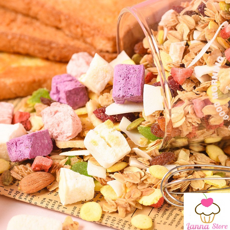 Ngũ cốc sữa chua mix hạt, hoa quả MEIZHOUSHIKE YOGURT, NUTS OATMEAL gói 400g - Đài Loan | BigBuy360 - bigbuy360.vn