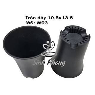 Chậu tròn dày 10.5x13.5 cao cấp 10 cái
