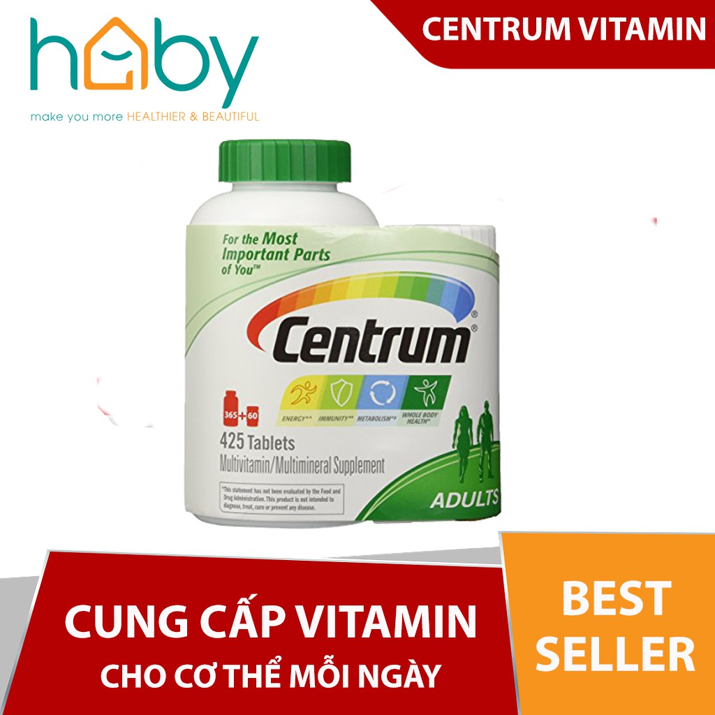 Centrum multivitamin dành cho nam và nữ dưới 50 tuổi - 425 viên