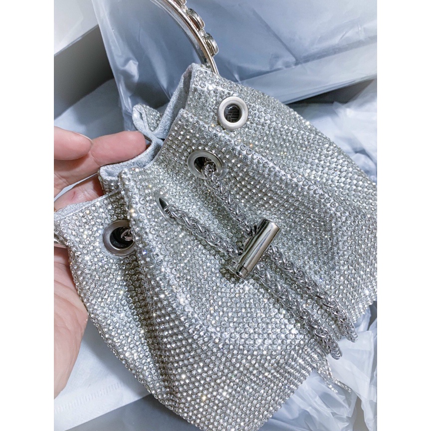 Túi chữ W đá quai vòm size 17cm cực xinh