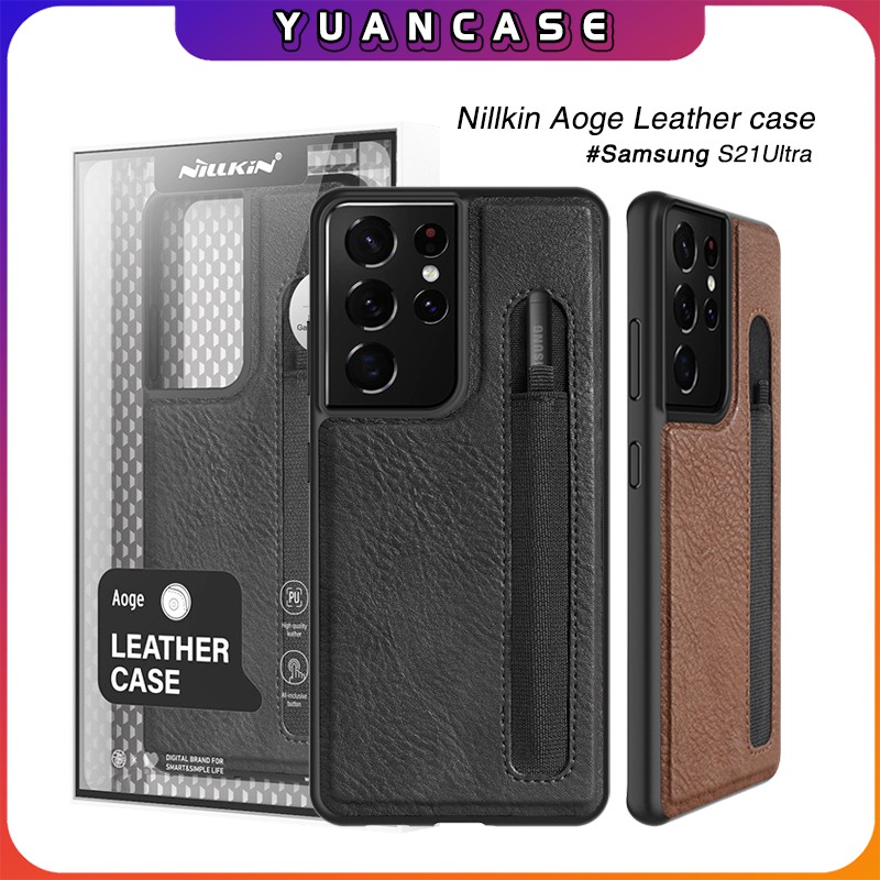 Ốp lưng Nillkin da cho Samsung S21 Ultra Aoge Leather Case , có khe để bút S-Pen - Hàng nhập khẩu | BigBuy360 - bigbuy360.vn