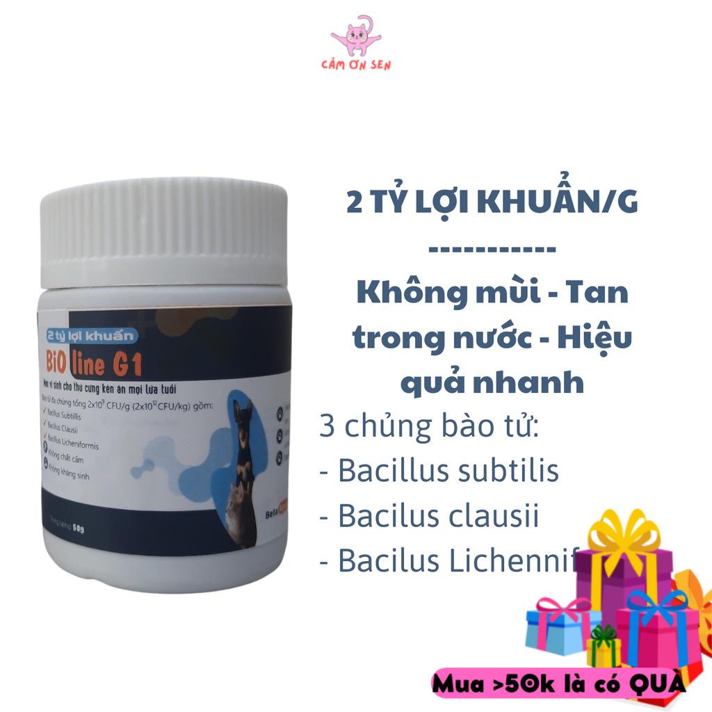 Men vi sinh BIOLINE G1 ECOPETS men tiêu hóa giảm mùi hôi phân tránh tình trạng tiêu chảy đầy hơi cho chó mèo biếng ăn