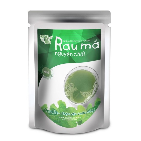 Túi 100gr Bột Rau má tươi OneLife hòa tan uống liền nguyên chất, giảm cân, không đường