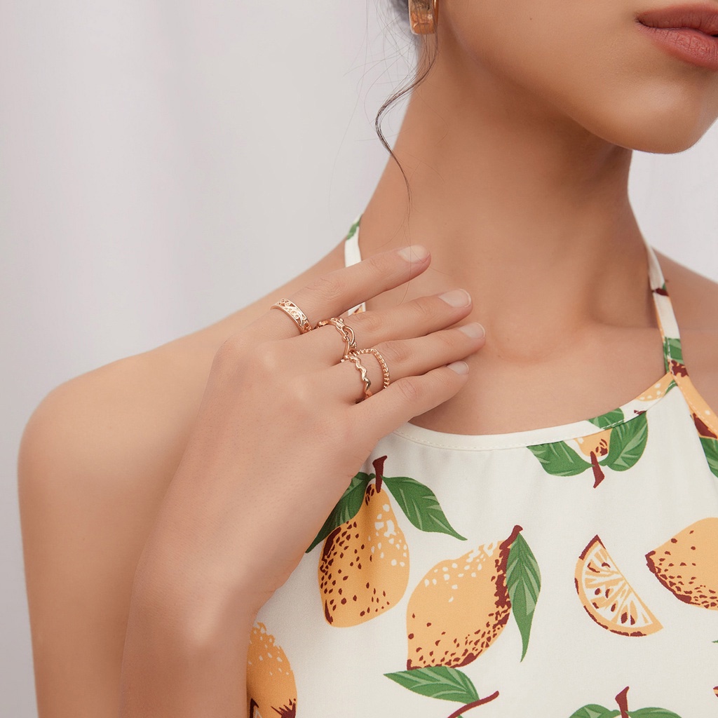 Bộ 10 Nhẫn Hình Rắn Thiết Kế Đơn Giản Sáng Tạo Cho Nữ