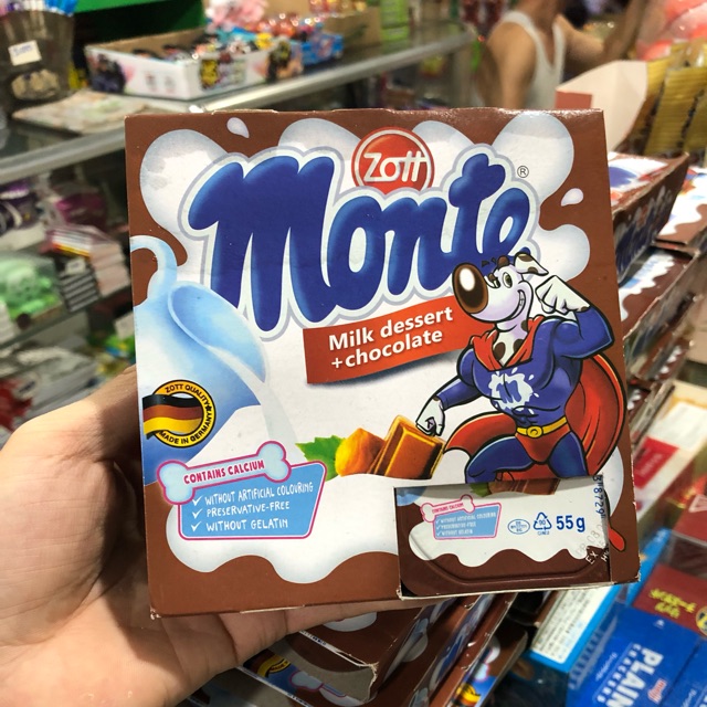 Vĩ 4 hộp Váng sữa Zott Mote hương socola và hương vani 220g date 8/2022
