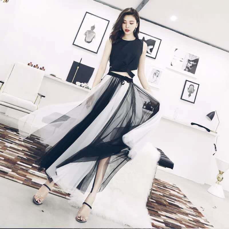 Chân Váy Dài Lưng Cao Phong Cách Hàn Quốc Thời Trang Mùa Hè Mới Cho Nữ