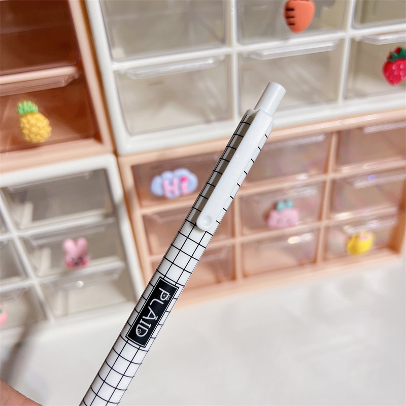 Bút Mực Gel Nhấn Kẻ Sọc Đen Trắng