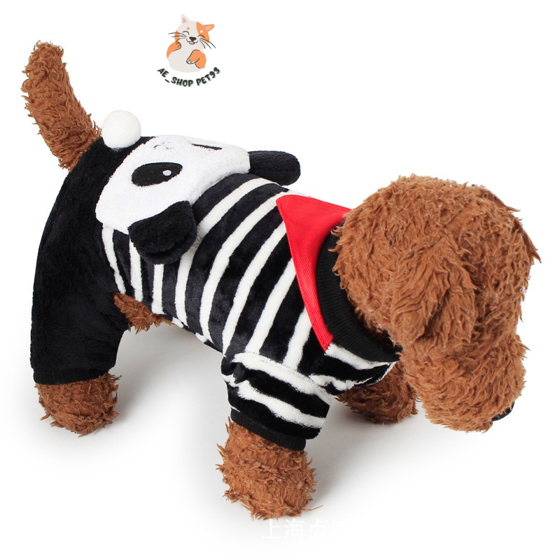 Áo cho chó mùa đông lông gấu trúc - Quần áo chó con, chó lớn, chó poodle