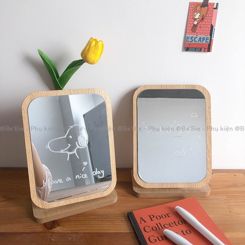 Gương mini cảm ứng 2 in 1 có đèn viền BeBie - BP379