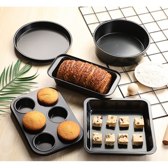 Set 5 Khuôn Làm Bánh , Nướng Bánh Chống Dính