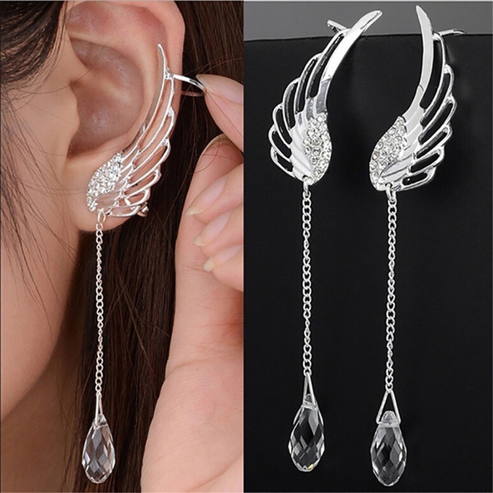Bông Tai Hình Đôi Cánh Thiên Thần Đính Đá Thời Trang