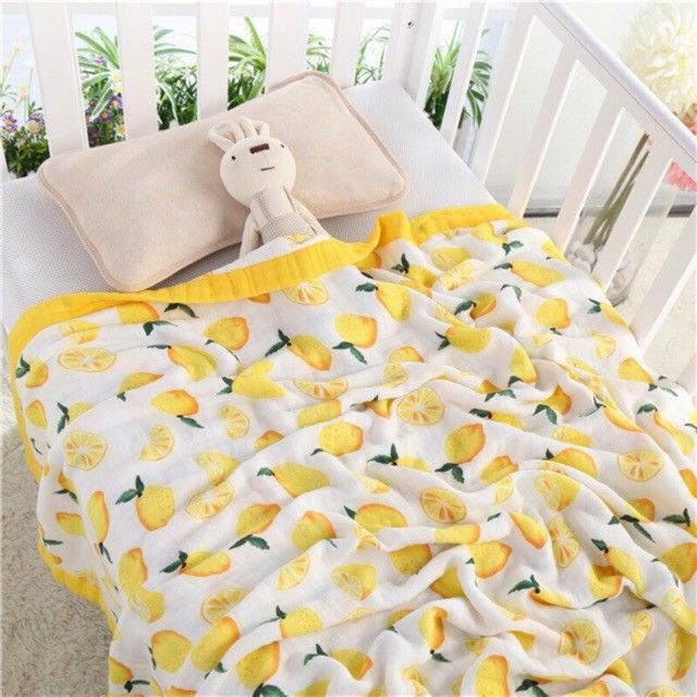 Khăn Tắm - Chăn Xô Sợi Tre Cao Cấp Bo Viền 4 Lớp Xuất Nhật 110x120cm