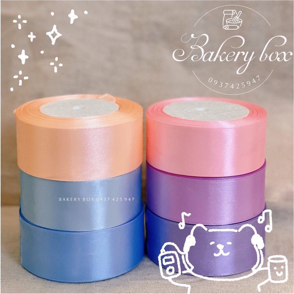 Dây Ruy Băng Lụa Trơn Màu Pastel