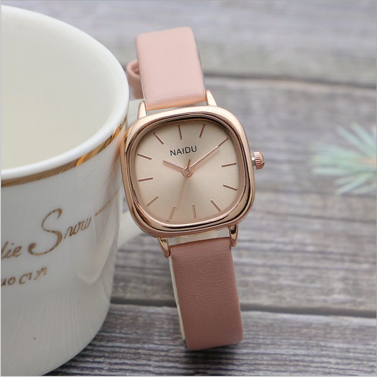 Đồng Hồ Quartz Nữ Mặt Oval Dây Da Cao Cấp