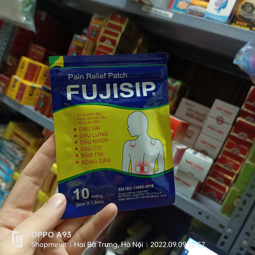 Cao dán FUJISIP nóng gói 10 miếng 5x7,5cm