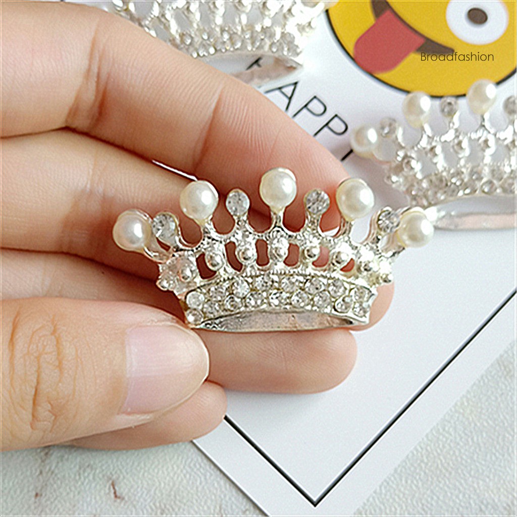 Trâm Cài Tóc Hình Vương Miện Đính Ngọc Trai Giả