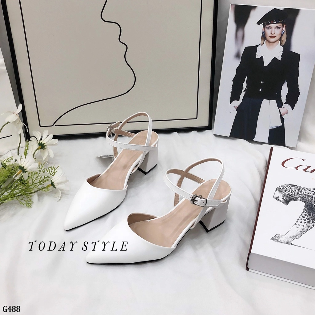 Sandal bít mũi 5p gót vuông Today Style G488 sang trọng