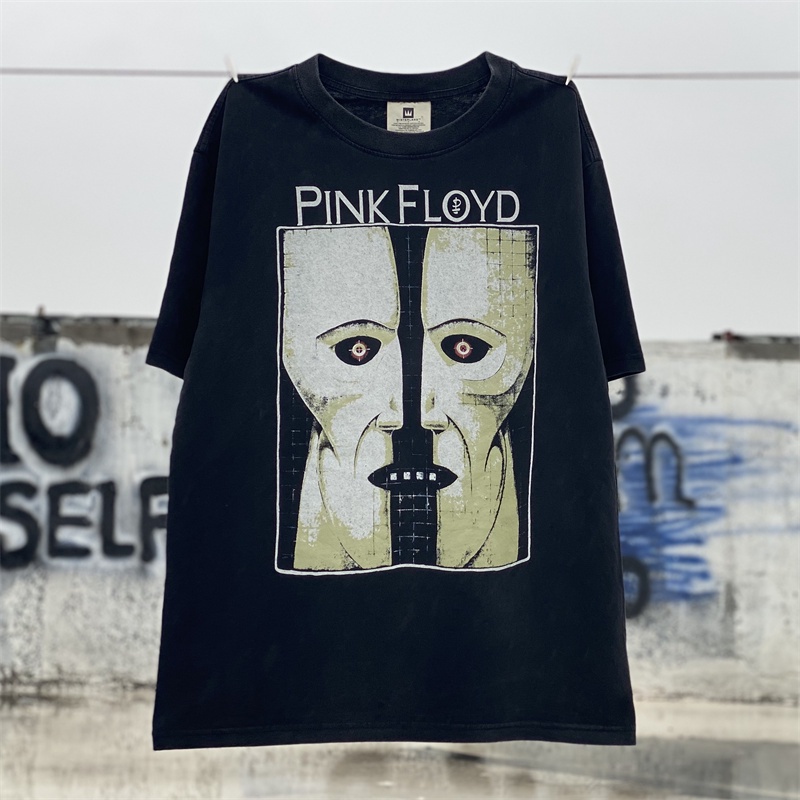 Áo Thun Cotton Tay Ngắn In Chữ Pink floyd Thời Trang Dành Cho Cặp Đôi