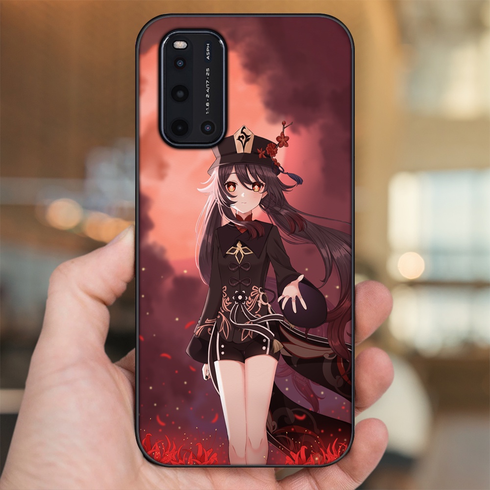 Ốp lưng Vivo V19 viền đen in hình Hutao Genshin Impact