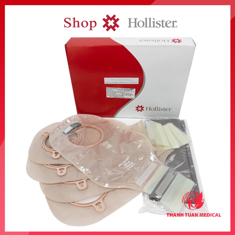 Túi hậu môn nhân tạo  2 mảnh có bộ lọc khí và khóa cuốn Hollister 18193/ 18194 | USA-Mỹ