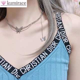 Dây Chuyền Thép Không Gỉ Mặt Hình Bướm Thời Trang Cho Nữ
